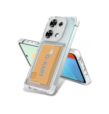 Xiaomi Redmi Note 13 Pro 4G Kılıf Kart Şeffaf Silikon - Şeffaf