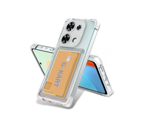 Xiaomi Redmi Note 13 Pro 4G Kılıf Kart Şeffaf Silikon - Şeffaf Xiaomi Redmi Note 13 Pro 4G Kılıf Kart Şeffaf Silikon - Şeffaf