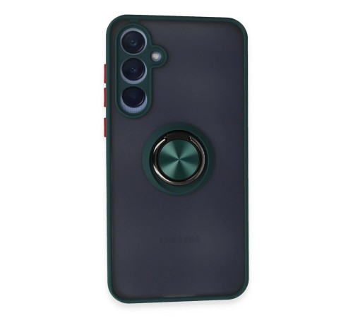 Samsung Galaxy A55 5G Kılıf Montreal Yüzüklü Silikon Kapak - Yeşil Samsung Galaxy A55 5G Kılıf Montreal Yüzüklü Silikon Kapak - Yeşil