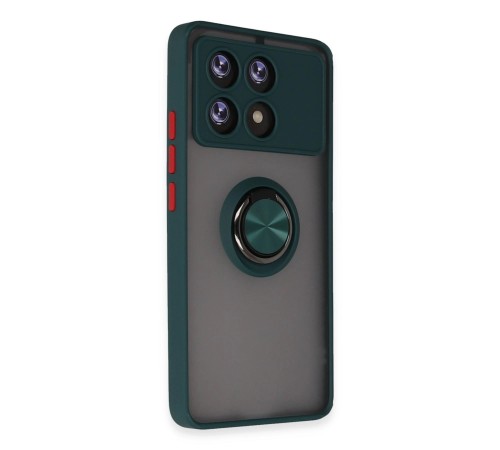 Xiaomi Poco X6 Pro Kılıf Montreal Yüzüklü Silikon Kapak - Yeşil Xiaomi Poco X6 Pro Kılıf Montreal Yüzüklü Silikon Kapak - Yeşil