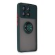 Xiaomi Poco X6 Pro Kılıf Montreal Yüzüklü Silikon Kapak - Yeşil