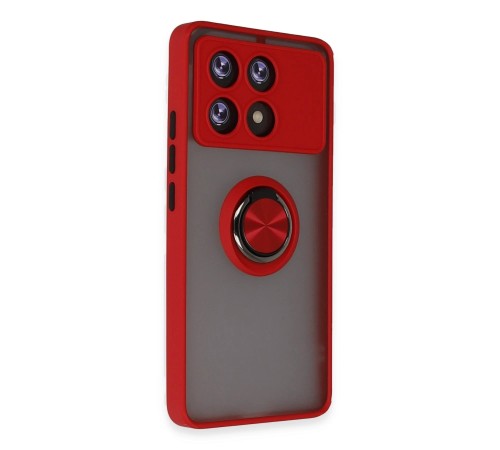 Xiaomi Poco X6 Pro Kılıf Montreal Yüzüklü Silikon Kapak - Kırmızı Xiaomi Poco X6 Pro Kılıf Montreal Yüzüklü Silikon Kapak - Kırmızı