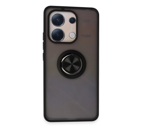 Xiaomi Redmi Note 13 4G Kılıf Montreal Yüzüklü Silikon Kapak - Siyah Xiaomi Redmi Note 13 4G Kılıf Montreal Yüzüklü Silikon Kapak - Siyah