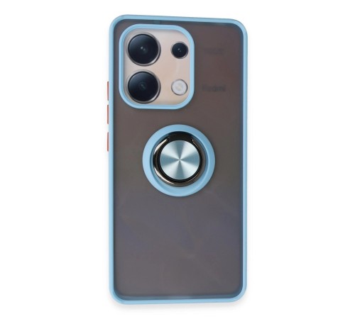 Xiaomi Redmi Note 13 4G Kılıf Montreal Yüzüklü Silikon Kapak - Buz Mavi Xiaomi Redmi Note 13 4G Kılıf Montreal Yüzüklü Silikon Kapak - Buz Mavi