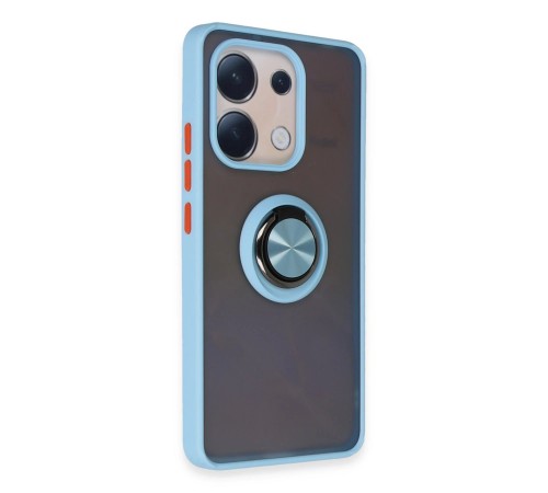 Xiaomi Redmi Note 13 4G Kılıf Montreal Yüzüklü Silikon Kapak - Buz Mavi Xiaomi Redmi Note 13 4G Kılıf Montreal Yüzüklü Silikon Kapak - Buz Mavi