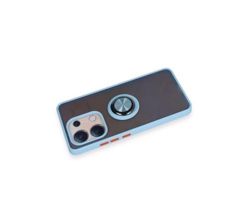 Xiaomi Redmi Note 13 4G Kılıf Montreal Yüzüklü Silikon Kapak - Buz Mavi Xiaomi Redmi Note 13 4G Kılıf Montreal Yüzüklü Silikon Kapak - Buz Mavi