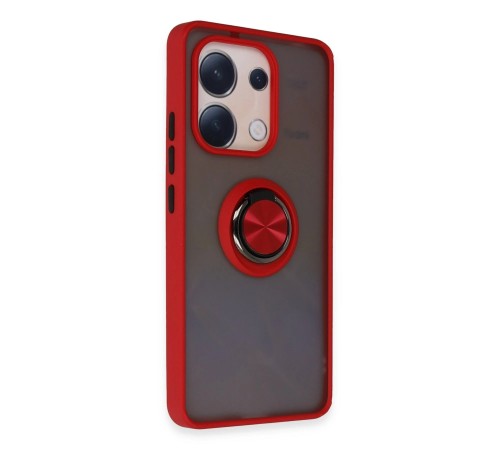 Xiaomi Redmi Note 13 4G Kılıf Montreal Yüzüklü Silikon Kapak - Kırmızı Xiaomi Redmi Note 13 4G Kılıf Montreal Yüzüklü Silikon Kapak - Kırmızı