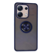 Xiaomi Redmi Note 13 4G Kılıf Montreal Yüzüklü Silikon Kapak - Lacivert