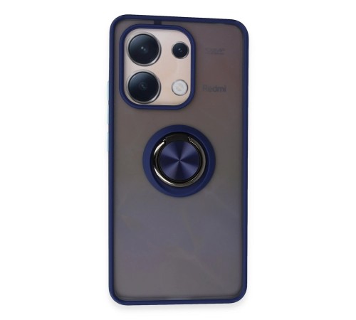 Xiaomi Redmi Note 13 4G Kılıf Montreal Yüzüklü Silikon Kapak - Lacivert Xiaomi Redmi Note 13 4G Kılıf Montreal Yüzüklü Silikon Kapak - Lacivert