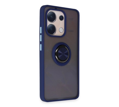 Xiaomi Redmi Note 13 4G Kılıf Montreal Yüzüklü Silikon Kapak - Lacivert Xiaomi Redmi Note 13 4G Kılıf Montreal Yüzüklü Silikon Kapak - Lacivert