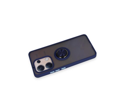 Xiaomi Redmi Note 13 4G Kılıf Montreal Yüzüklü Silikon Kapak - Lacivert Xiaomi Redmi Note 13 4G Kılıf Montreal Yüzüklü Silikon Kapak - Lacivert