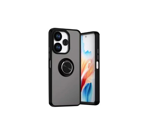 Xiaomi Redmi 13 4G Kılıf Montreal Yüzüklü Silikon Kapak - Siyah Xiaomi Redmi 13 4G Kılıf Montreal Yüzüklü Silikon Kapak - Siyah