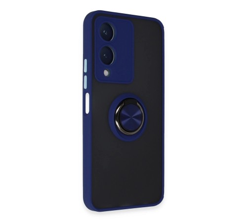 Vivo Y17S Kılıf Montreal Yüzüklü Silikon Kapak - Lacivert Vivo Y17S Kılıf Montreal Yüzüklü Silikon Kapak - Lacivert