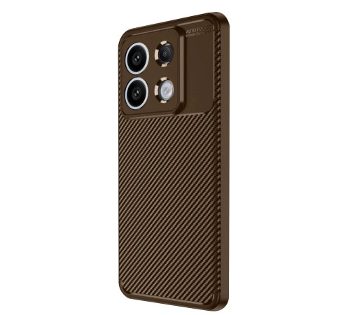 Xiaomi Redmi Note 13 Pro 4G Kılıf Auto Focus Karbon Kapak - Kahverengi Xiaomi Redmi Note 13 Pro 4G Kılıf Auto Focus Karbon Kapak - Kahverengi
