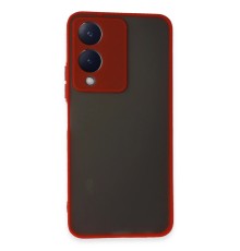 Vivo Y17S Kılıf Montreal Silikon Kapak - Kırmızı