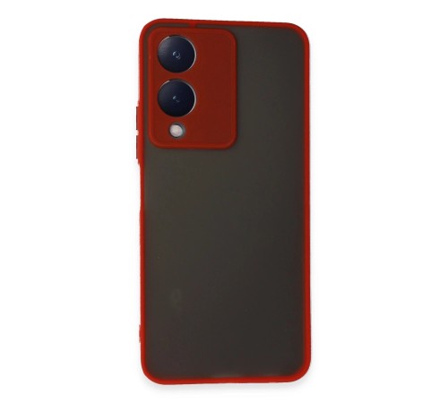 Vivo Y17S Kılıf Montreal Silikon Kapak - Kırmızı Vivo Y17S Kılıf Montreal Silikon Kapak - Kırmızı