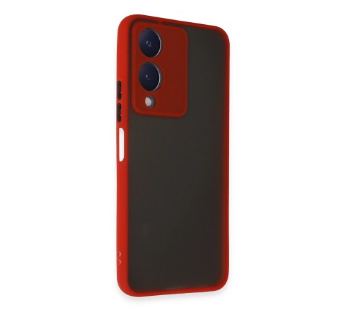 Vivo Y17S Kılıf Montreal Silikon Kapak - Kırmızı Vivo Y17S Kılıf Montreal Silikon Kapak - Kırmızı