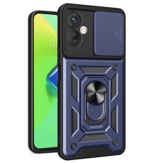 İnfinix Hot 30 4G Kılıf Pars Lens Yüzüklü Silikon - Lacivert