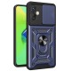 İnfinix Hot 30 4G Kılıf Pars Lens Yüzüklü Silikon - Lacivert