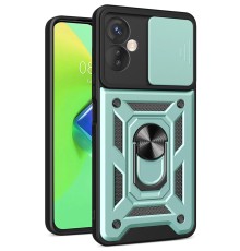 İnfinix Hot 30 4G Kılıf Pars Lens Yüzüklü Silikon - Yeşil