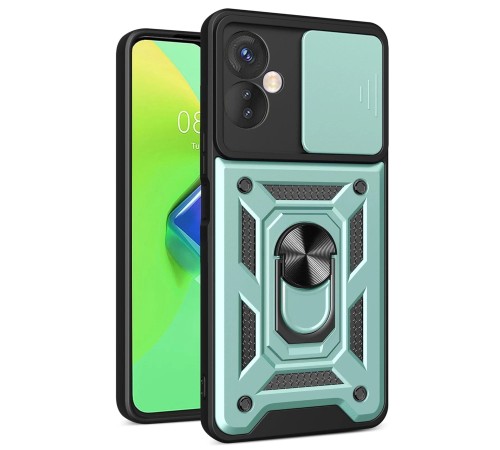 İnfinix Hot 30 4G Kılıf Pars Lens Yüzüklü Silikon - Yeşil İnfinix Hot 30 4G Kılıf Pars Lens Yüzüklü Silikon - Yeşil