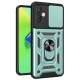 İnfinix Hot 30 4G Kılıf Pars Lens Yüzüklü Silikon - Yeşil
