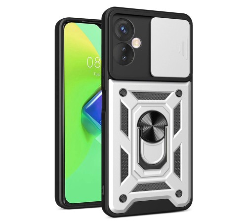 İnfinix Hot 30 4G Kılıf Pars Lens Yüzüklü Silikon - Gümüş İnfinix Hot 30 4G Kılıf Pars Lens Yüzüklü Silikon - Gümüş