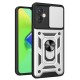 İnfinix Hot 30 4G Kılıf Pars Lens Yüzüklü Silikon - Gümüş