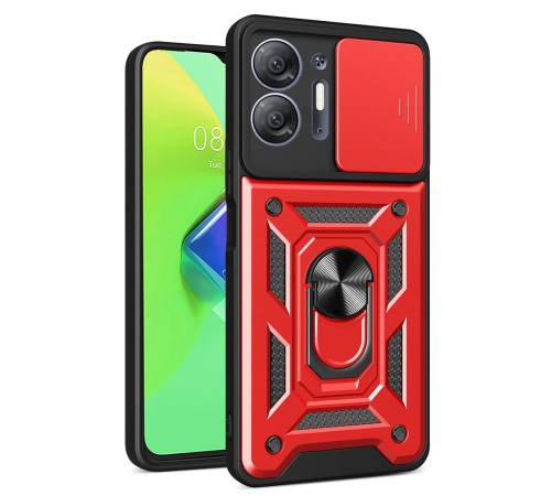İnfinix Hot 30 5G Kılıf Pars Lens Yüzüklü Silikon - Kırmızı İnfinix Hot 30 5G Kılıf Pars Lens Yüzüklü Silikon - Kırmızı