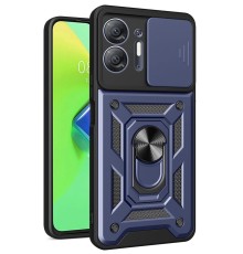 İnfinix Hot 30 5G Kılıf Pars Lens Yüzüklü Silikon - Lacivert