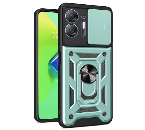 İnfinix Hot 30 5G Kılıf Pars Lens Yüzüklü Silikon - Yeşil İnfinix Hot 30 5G Kılıf Pars Lens Yüzüklü Silikon - Yeşil
