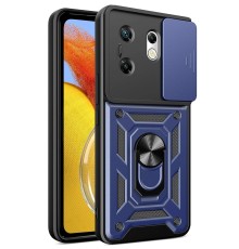 İnfinix Zero 30 4G Kılıf Pars Lens Yüzüklü Silikon - Lacivert