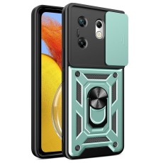 İnfinix Zero 30 4G Kılıf Pars Lens Yüzüklü Silikon - Yeşil