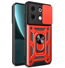 İnfinix Zero 30 5G Kılıf Pars Lens Yüzüklü Silikon - Kırmızı