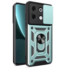 İnfinix Zero 30 5G Kılıf Pars Lens Yüzüklü Silikon - Yeşil