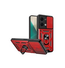 Xiaomi Poco X6 Kılıf Pars Lens Yüzüklü Silikon - Kırmızı