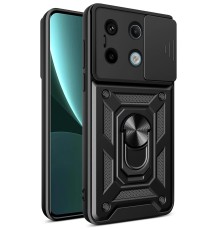 Xiaomi Poco X6 Pro Kılıf Pars Lens Yüzüklü Silikon - Siyah