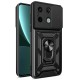 Xiaomi Poco X6 Pro Kılıf Pars Lens Yüzüklü Silikon - Siyah