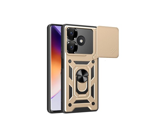 Xiaomi Redmi 13 4G Kılıf Pars Lens Yüzüklü Silikon - Gold Xiaomi Redmi 13 4G Kılıf Pars Lens Yüzüklü Silikon - Gold