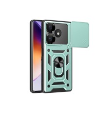 Xiaomi Redmi 13 4G Kılıf Pars Lens Yüzüklü Silikon - Yeşil
