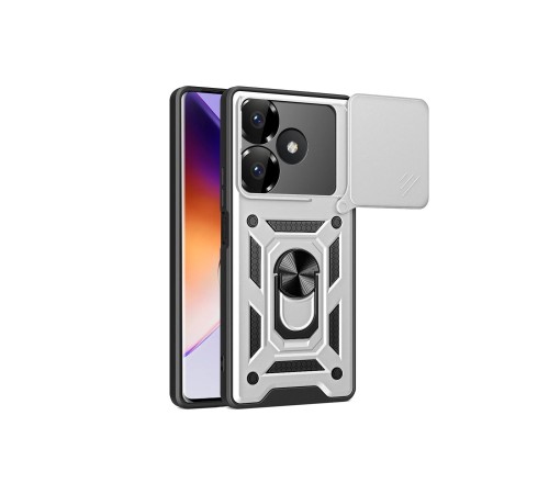 Xiaomi Redmi 13 4G Kılıf Pars Lens Yüzüklü Silikon - Gümüş Xiaomi Redmi 13 4G Kılıf Pars Lens Yüzüklü Silikon - Gümüş