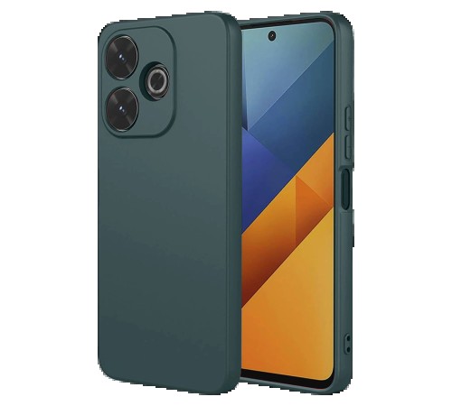 Xiaomi Redmi 13 4G Kılıf Nano içi Kadife Silikon - Koyu Yeşil Xiaomi Redmi 13 4G Kılıf Nano içi Kadife Silikon - Koyu Yeşil
