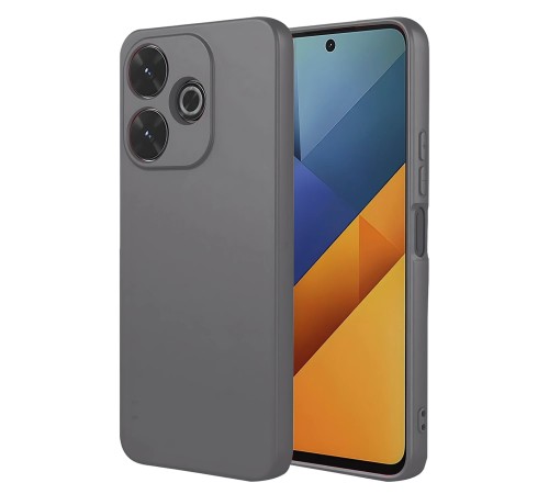 Xiaomi Redmi 13 4G Kılıf Nano içi Kadife Silikon - Gri Xiaomi Redmi 13 4G Kılıf Nano içi Kadife Silikon - Gri