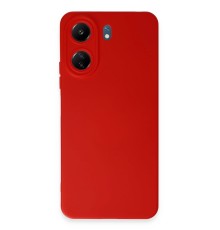 Xiaomi Redmi 13C Kılıf Nano içi Kadife Silikon - Kırmızı