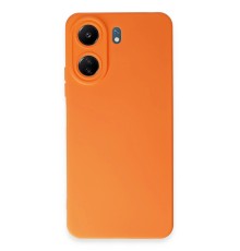 Xiaomi Redmi 13C Kılıf Nano içi Kadife Silikon - Turuncu