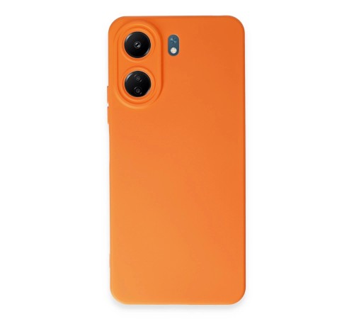 Xiaomi Redmi 13C Kılıf Nano içi Kadife Silikon - Turuncu Xiaomi Redmi 13C Kılıf Nano içi Kadife Silikon - Turuncu