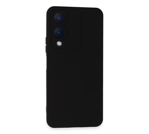 Vivo Y17S Kılıf Nano içi Kadife Silikon - Siyah Vivo Y17S Kılıf Nano içi Kadife Silikon - Siyah
