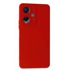 Vivo Y17S Kılıf Nano içi Kadife Silikon - Kırmızı