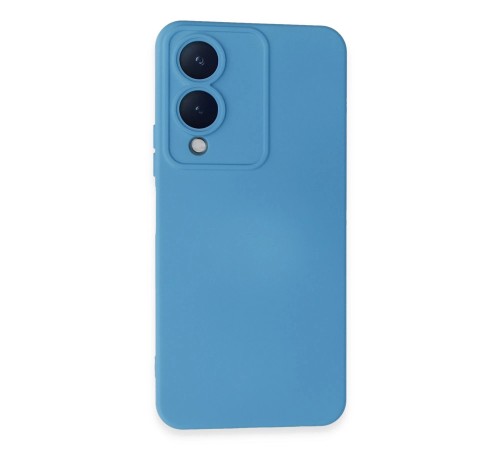 Vivo Y17S Kılıf Nano içi Kadife Silikon - Mavi Vivo Y17S Kılıf Nano içi Kadife Silikon - Mavi