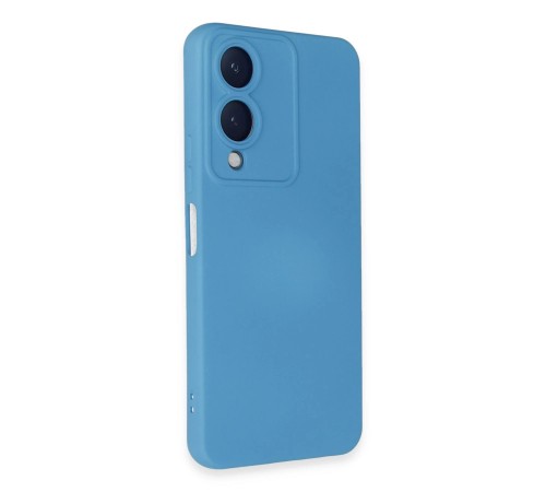 Vivo Y17S Kılıf Nano içi Kadife Silikon - Mavi Vivo Y17S Kılıf Nano içi Kadife Silikon - Mavi